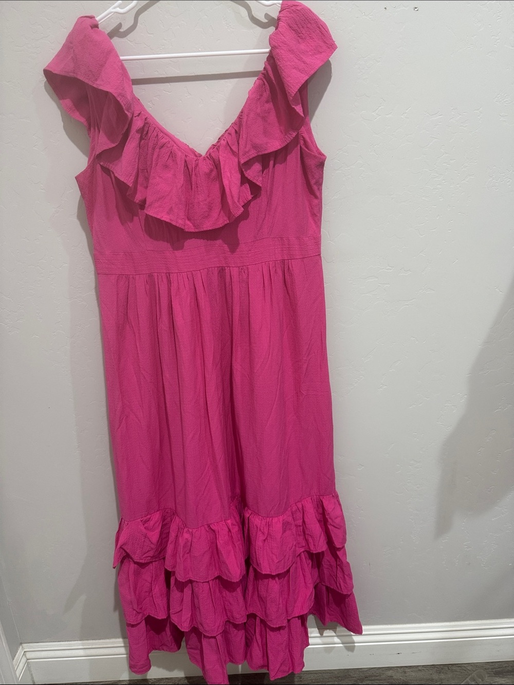 Calvin Klein Hot Pink Ruffle Sundress